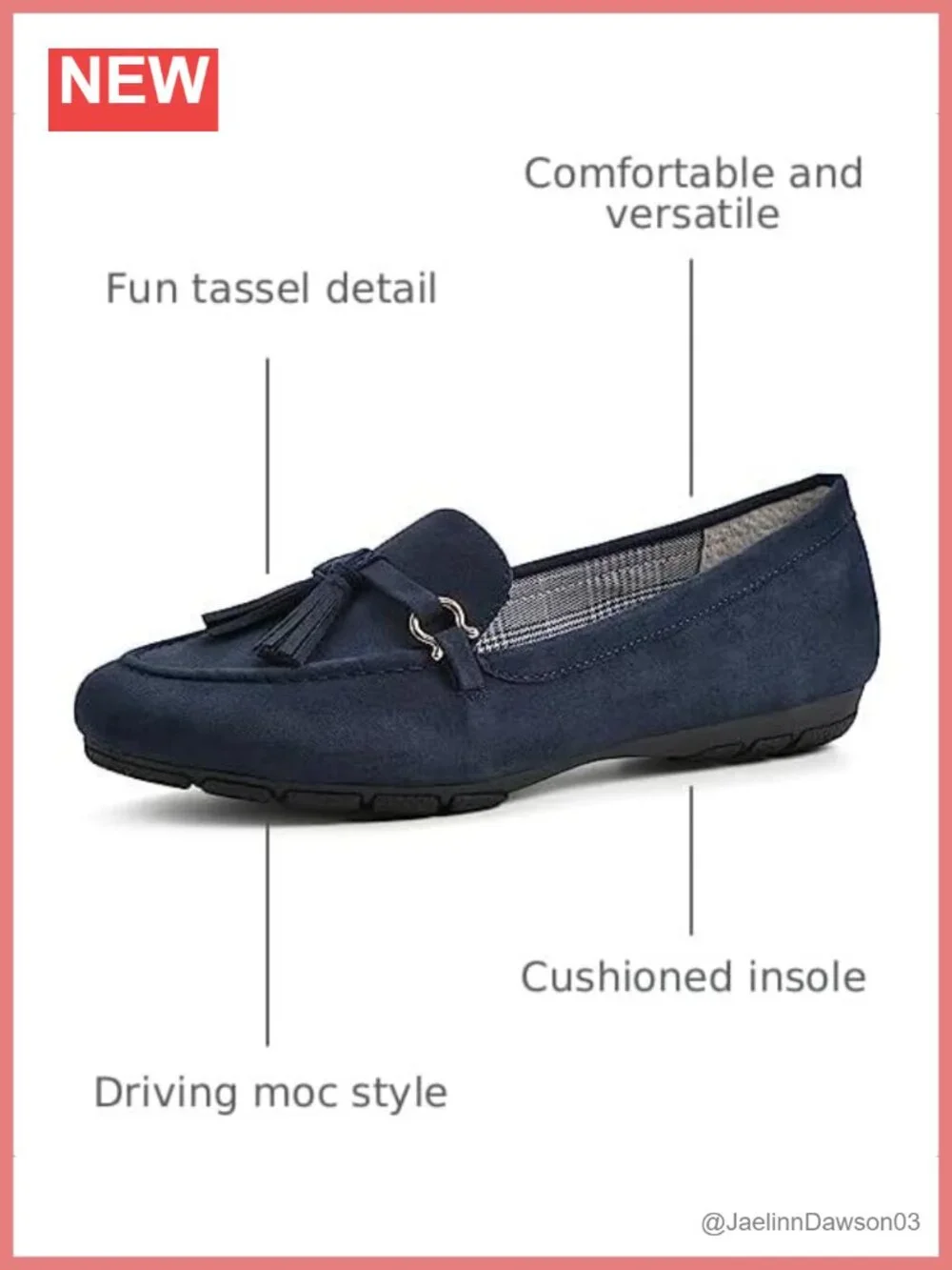 Cushioned Driving Mocc Flat - Slip-On, Round Toe, Tassel